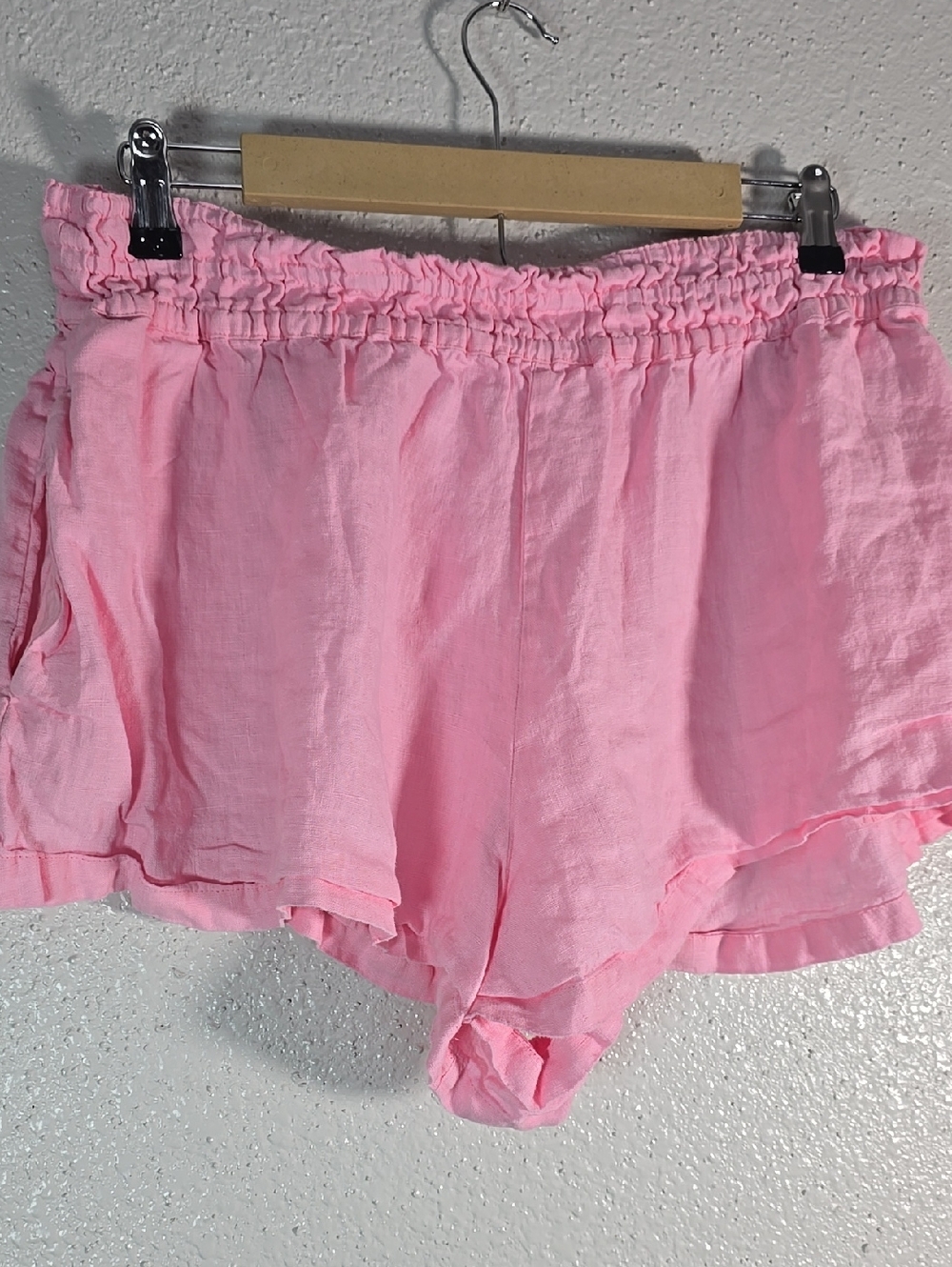 Anthropologie Light Pink Elastic Waist Casual Shorts - Picture 2 of 6